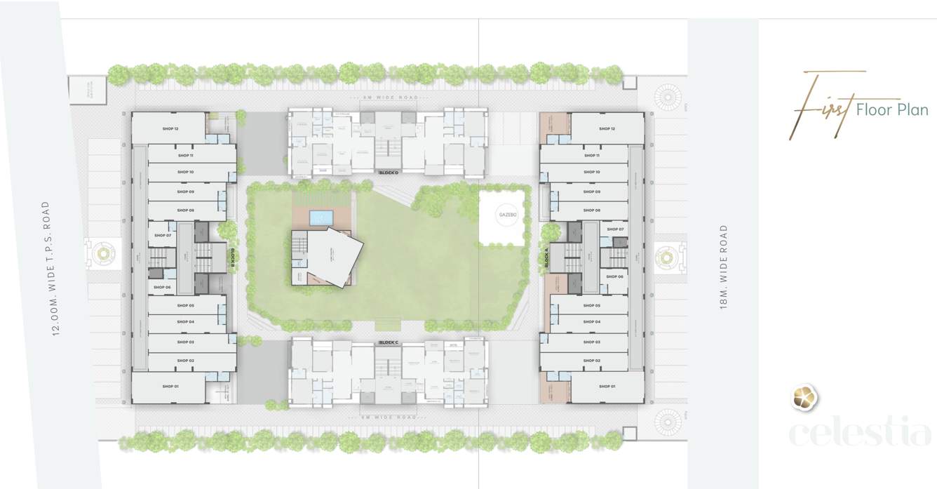  celestia Block A, Block B, Block C And Block D A Cluster Plan for 1st Floor