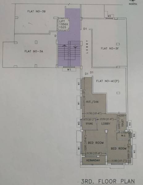  manjusree-tower Manjusree Tower Cluster Plan for 3rd Floor