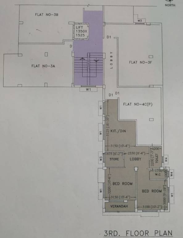  manjusree tower Manjusree Tower Cluster Plan for 3rd Floor