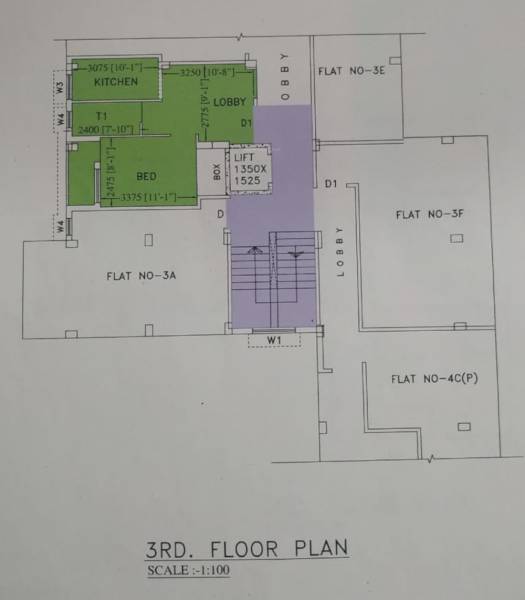  manjusree-tower Manjusree Tower Cluster Plan for 3rd Floor