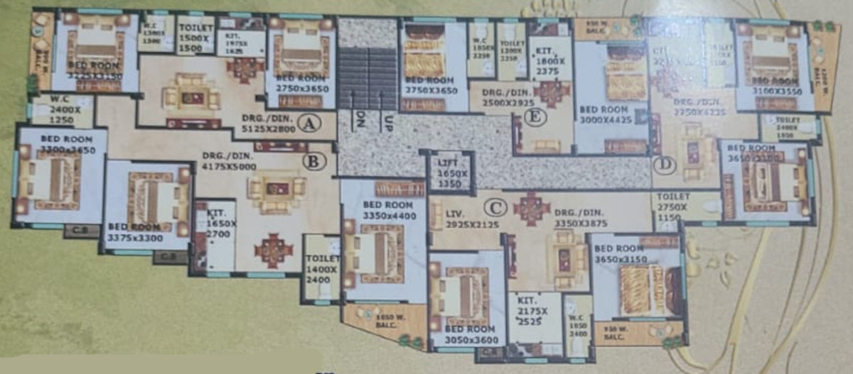  choudhury park enclave Block E Cluster Plan For 3rd And 4th Floor
