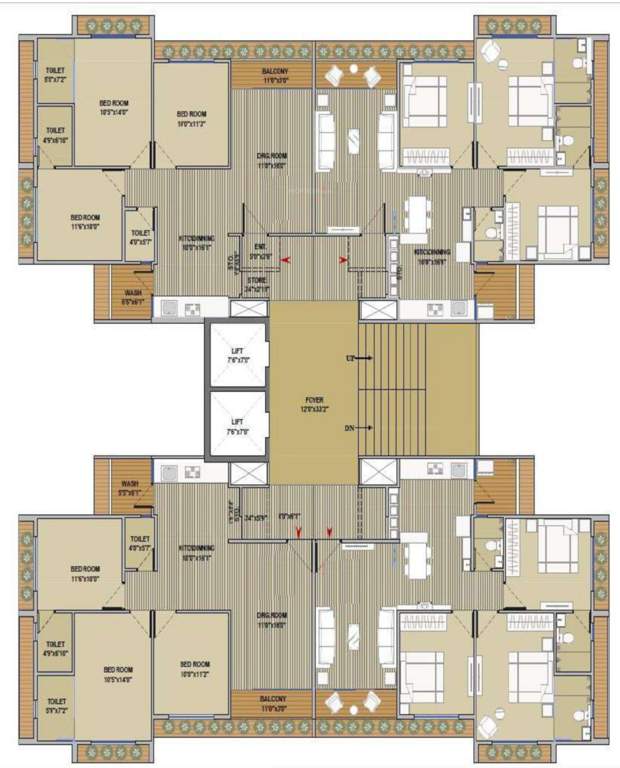  german greencity A Cluster Plan Fom 2nd To 12th Floor