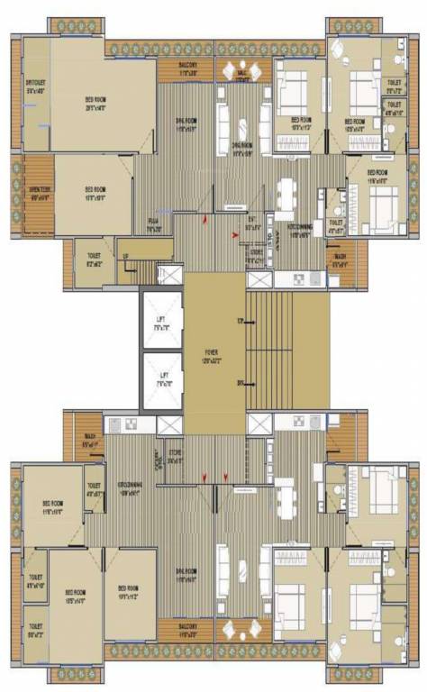  german greencity A Cluster Plan For 13th Floor