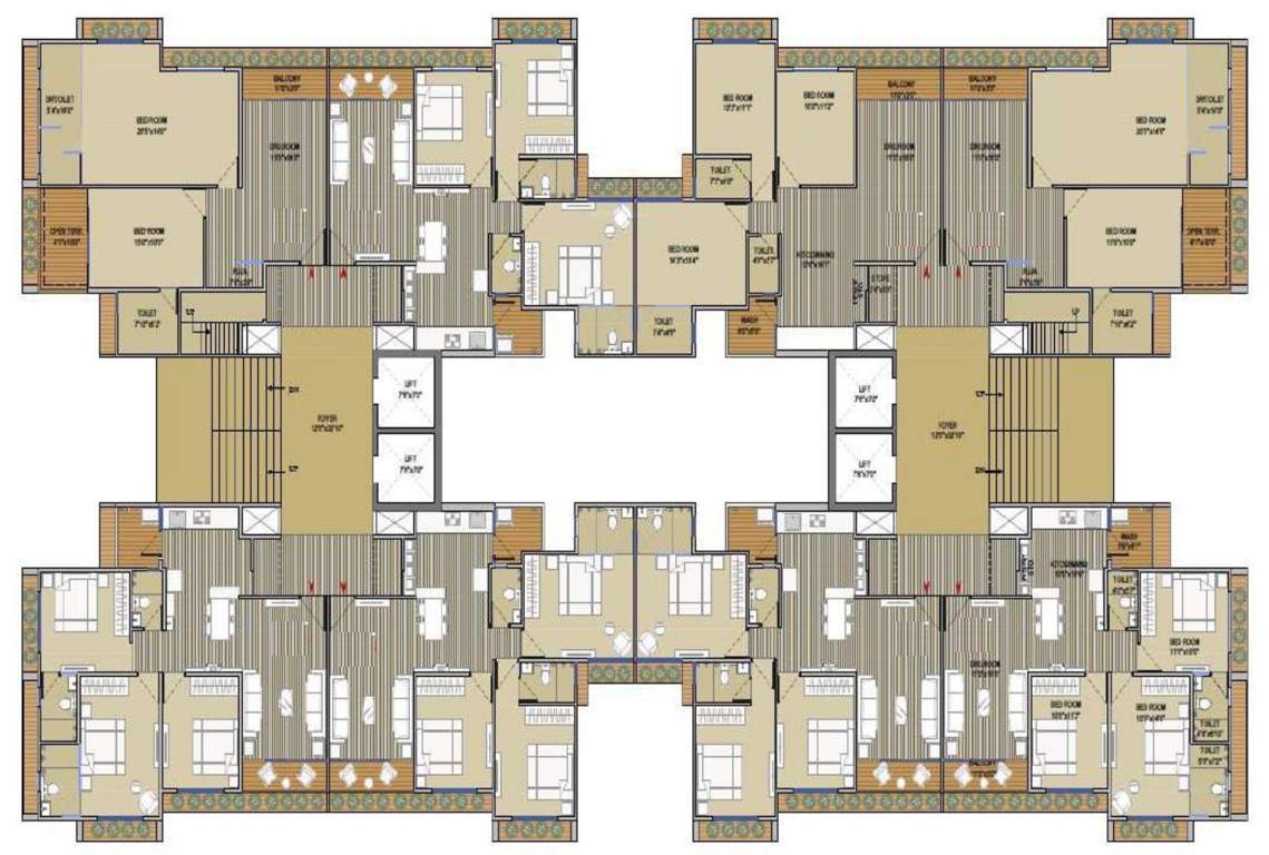  german greencity C And D Cluster Plan From 2nd To 13th Floor