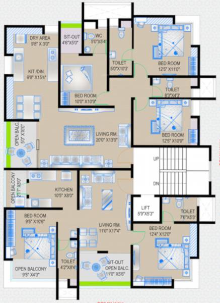  annapurna Annapurna Cluster Plan For 1st Floor