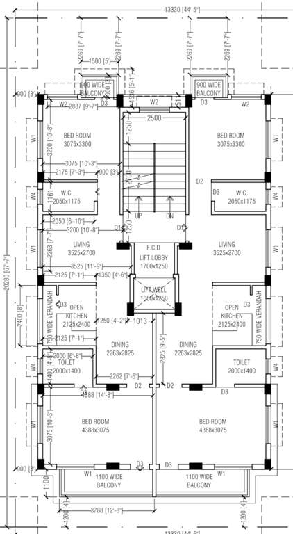  lokenath cooperative housing society LIG Co operative Cluster Plan From 1st To 4th Floor