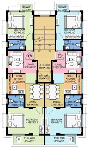  lokenath-cooperative-housing-society LIG Co-operative Typical Cluster Plan