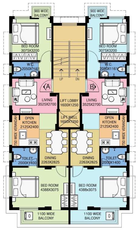  lokenath cooperative housing society LIG Co operative Typical Cluster Plan