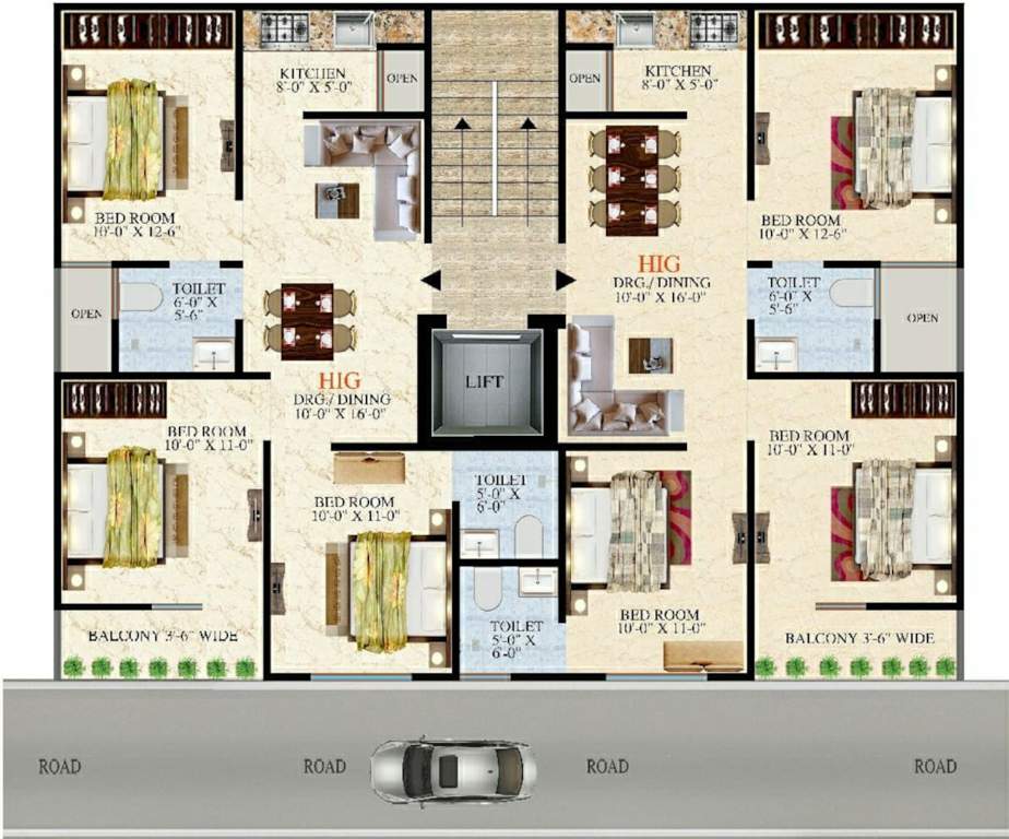  shri shyam apartment Shri Shyam Apartment Cluster Plan from 1st to 4th Floor