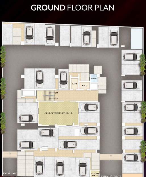 royal palm Royal Palm Cluster Plan for ground Floor