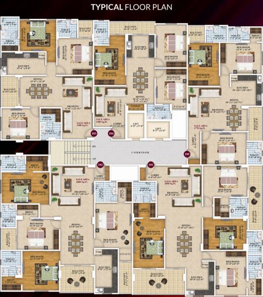  royal-palm Royal Palm Typical Cluster Plan