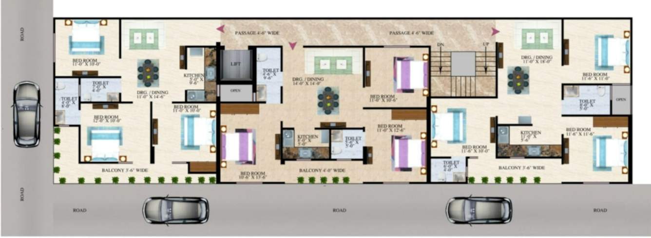  elite view apartments Elite View Apartments Cluster Plan For Typica;