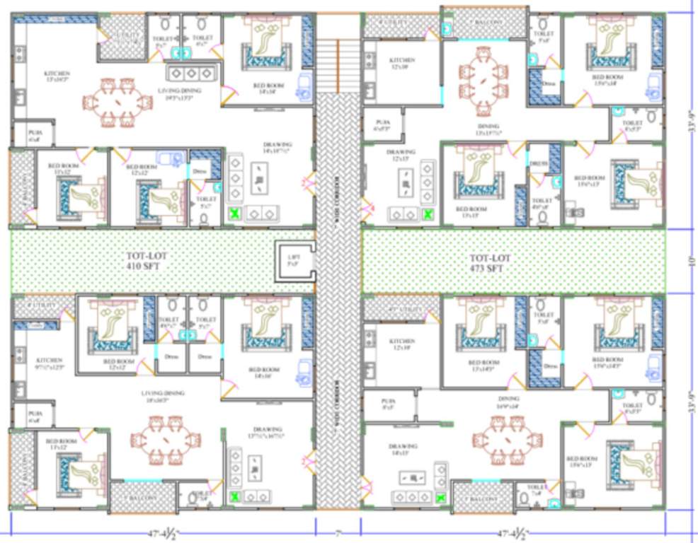  divyadeep heights Divyadeep Heights Cluster Plan from 1st to 5th Floor