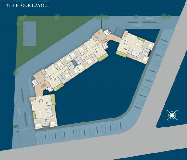  bellevue Tower A And Tower B Cluster Plan for 12th Floor