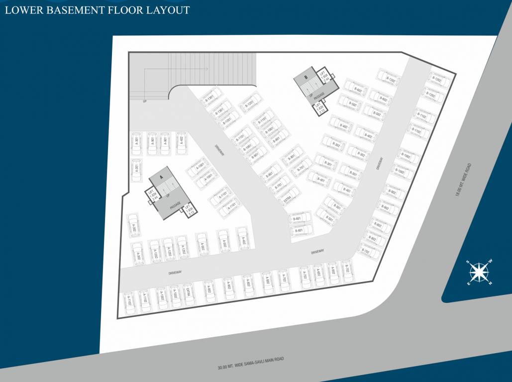 bellevue Tower A And Tower B Lower Basement Cluster Plan