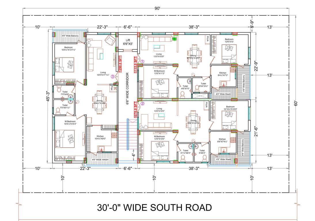  sai kiran residency Sai Kiran Residency Cluster Plan from 1st to 5th Floor