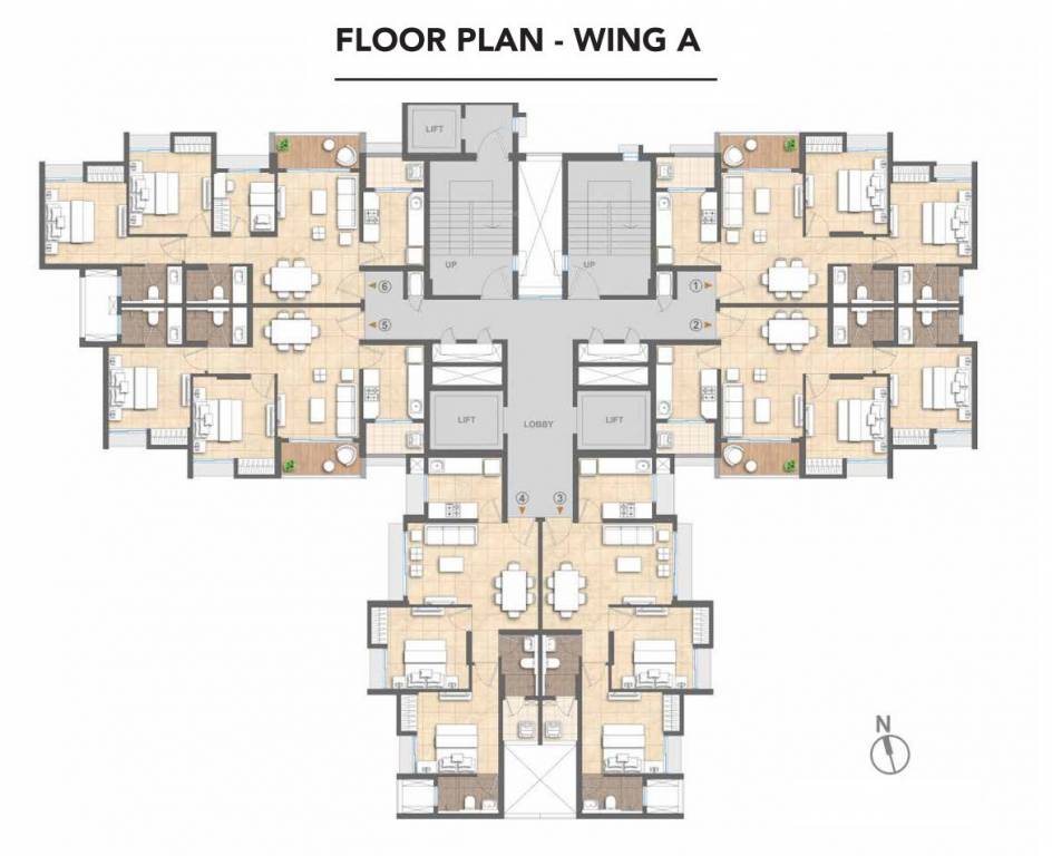  miraroad tower 1 and tower 2 Lodha Miraroad Tower 1 Cluster Plan