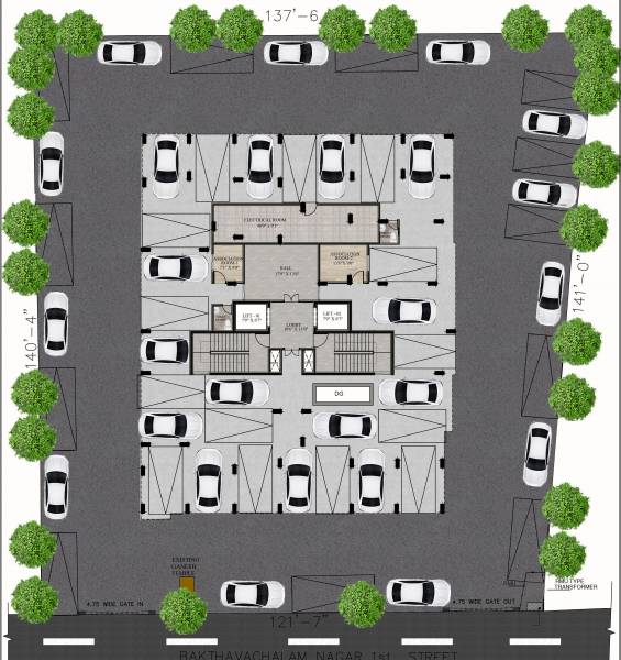  syndicate Block A & B Cluster Plan For Ground Floor