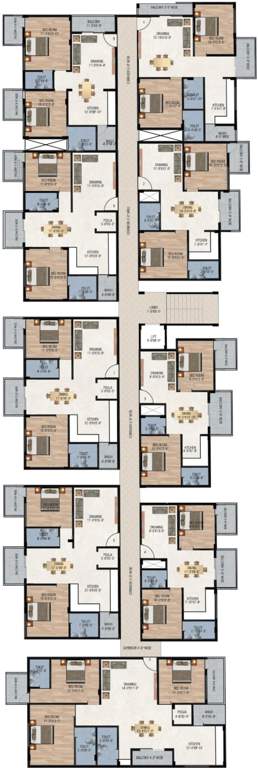  tirumalaa square Tirumalaa Square Cluster Plan from ground to 4th Floor
