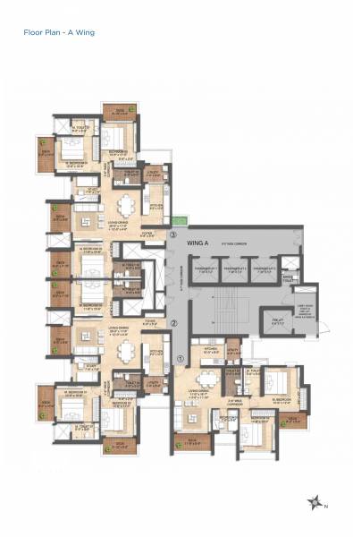 Tower 1 Wing A Cluster Plan for ground Floor aura Tower 1 Wing A Cluster Plan for ground Floor