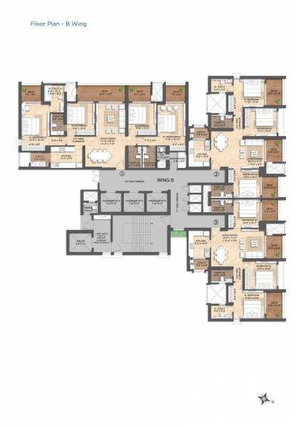 Tower 1 Wing B Cluster Plan for ground Floor aura Tower 1 Wing B Cluster Plan for ground Floor