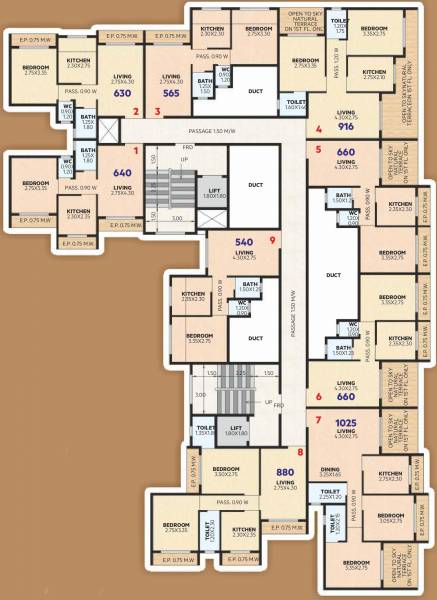  pine-view Pine View Wing A Cluster Plan For 1st Floor