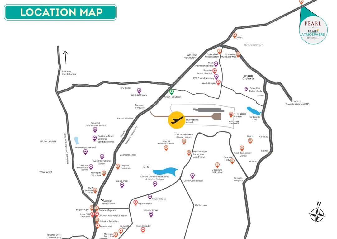  pearl at brigade atmosphere Location Plan
