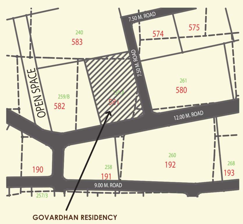  govardhan residency Layout Plan