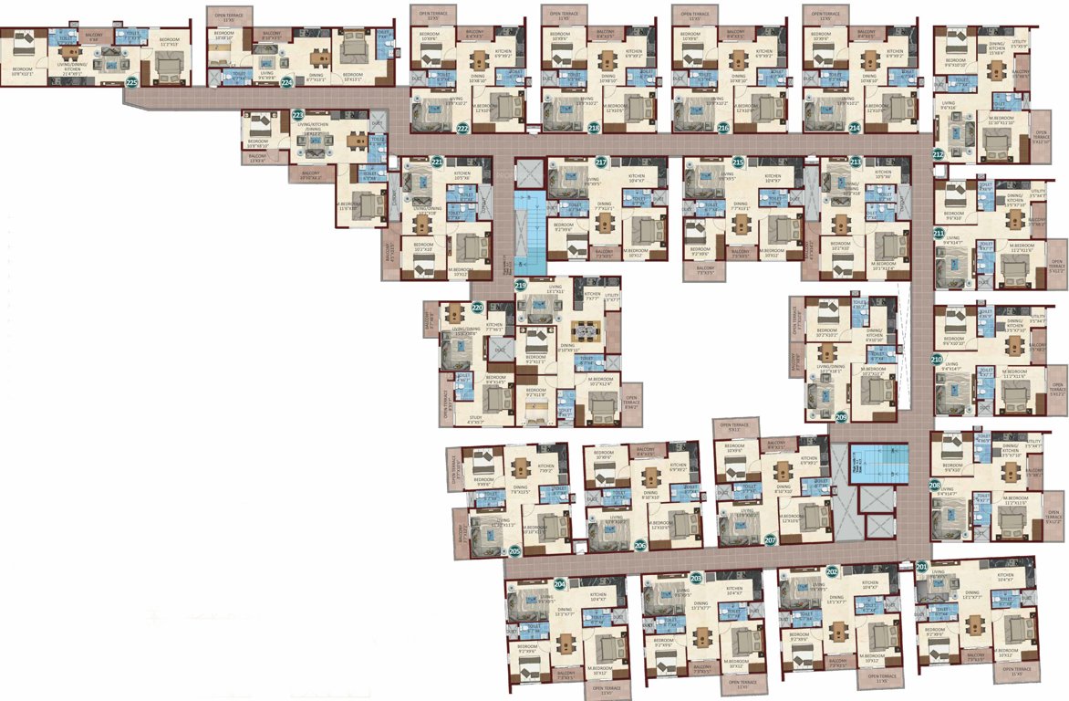 green gardens Cluster Plan For 2nd Floor