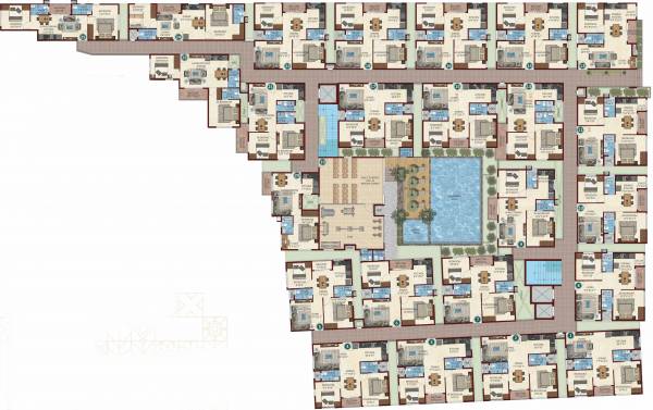  green-gardens Cluster Plan For Ground Floor