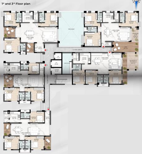 royale-woods-apartment Mayflower Royale Woods Apartment Cluster Plan from 1st And 3rd Floor