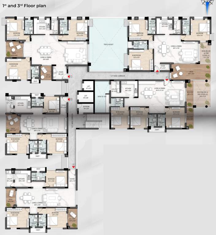  royale woods apartment Mayflower Royale Woods Apartment Cluster Plan from 1st And 3rd Floor