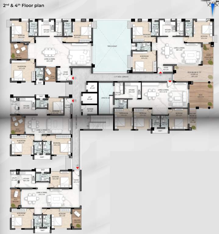  royale woods apartment Mayflower Royale Woods Apartment Cluster Plan from 2nd And 4th Floor