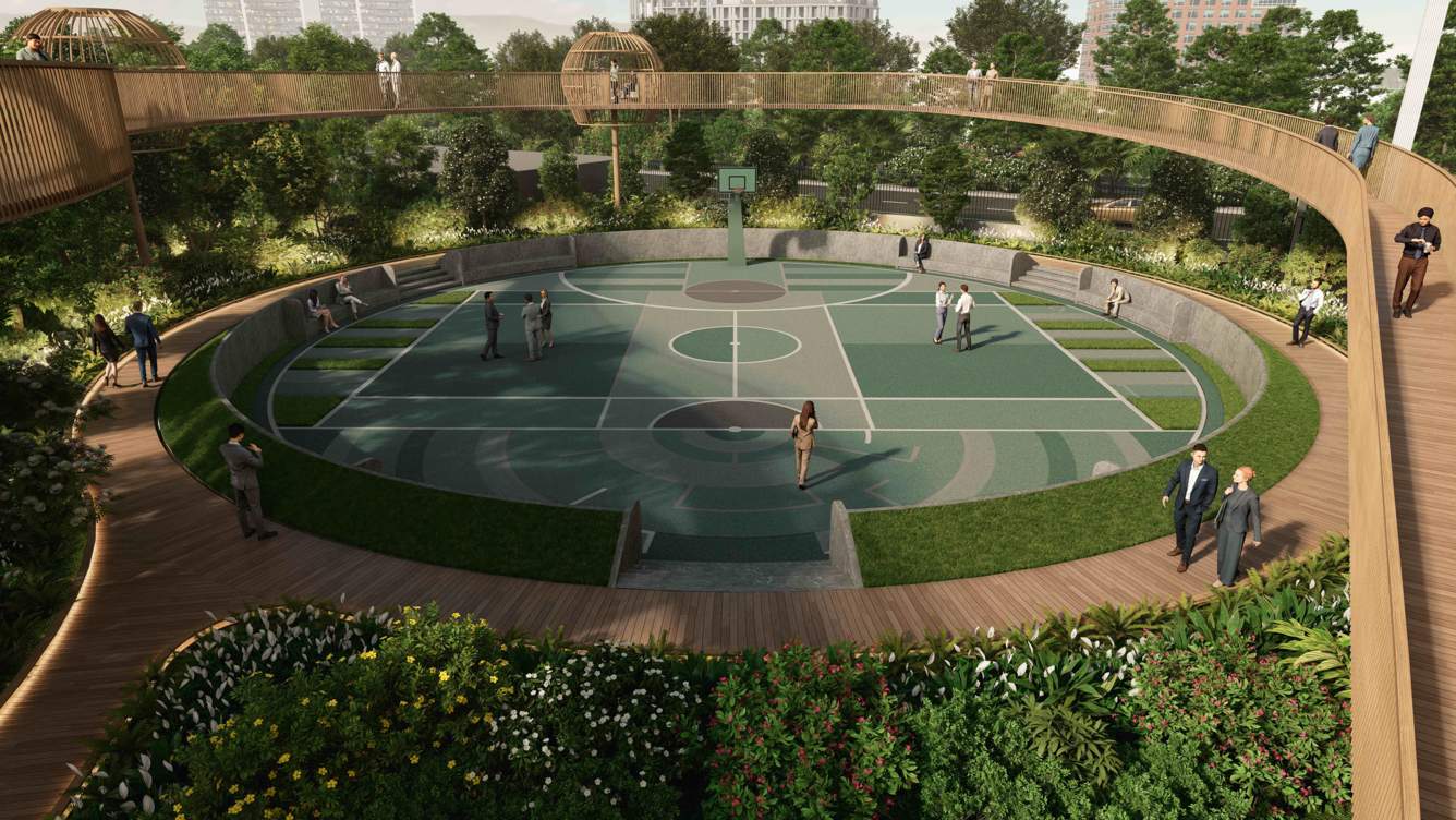 urban park Basketball Court