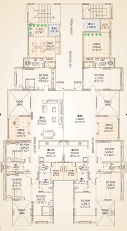  dwarka sai wonder phase 2 g wing G Wing Cluster Plan For 1st And 3rd Floor