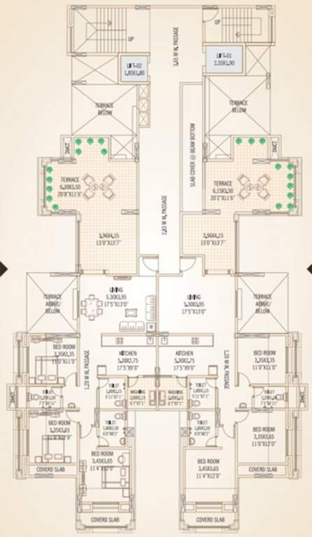  dwarka sai wonder phase 2 g wing G Wing Cluster Plan For 4th Floor