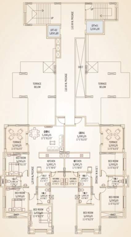  dwarka sai wonder phase 2 g wing G Wing Cluster Plan For 5th And 7th Floor