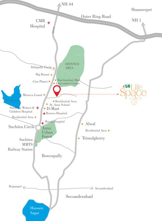  life spaces Location Plan