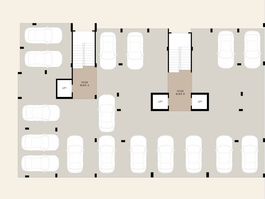  deeva raji Block A & B Cluster Plan For Ground Floor