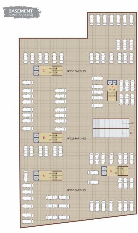  taiba platinum Tower 1 And Tower 2 Basement Cluster Plan