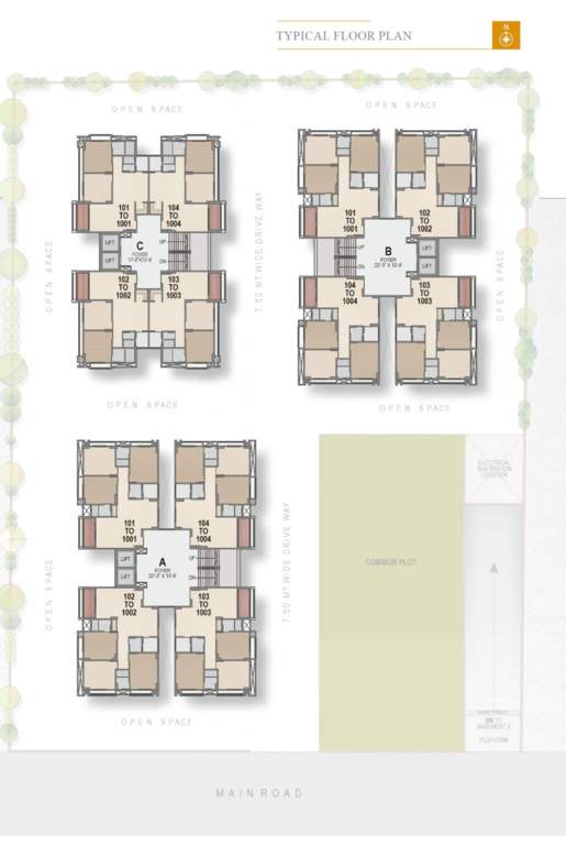  palm glory iv Block A, Block B And Block C Cluster Plan from 1st to 10th Floor