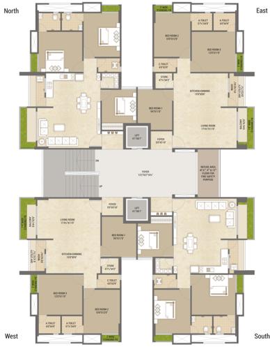  prince-palace Prince Palace Cluster Plan From 1st To 13th Floor