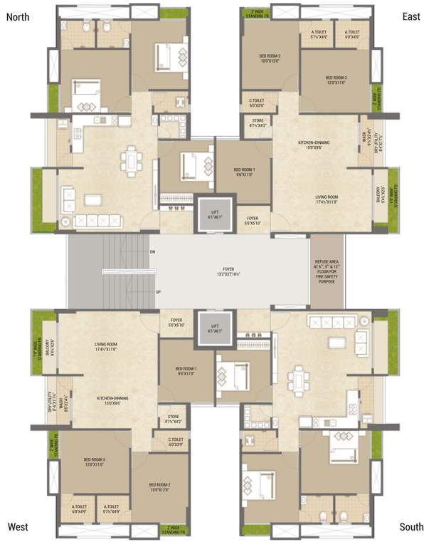 prince palace Prince Palace Cluster Plan From 1st To 13th Floor