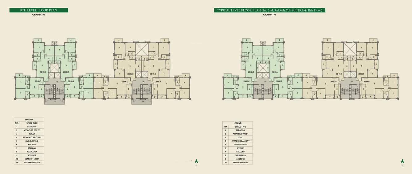 urvisha the condoville Chaturthi Cluster Plan 1st, 2nd, 3rd, 6th, 7th, 8th,9th, 10th And 11th Floor