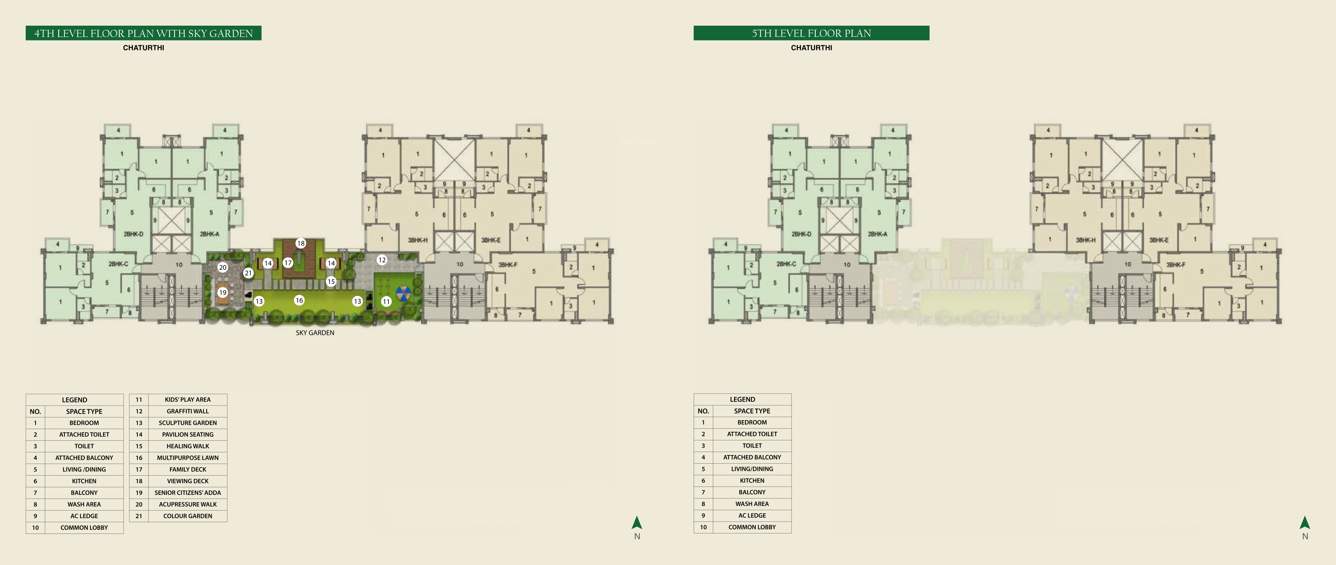urvisha the condoville Chaturthi Cluster Plan For 4th And 5thFloor