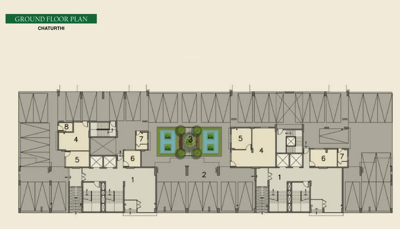 urvisha the condoville Chaturthi Cluster Plan For Ground Floor