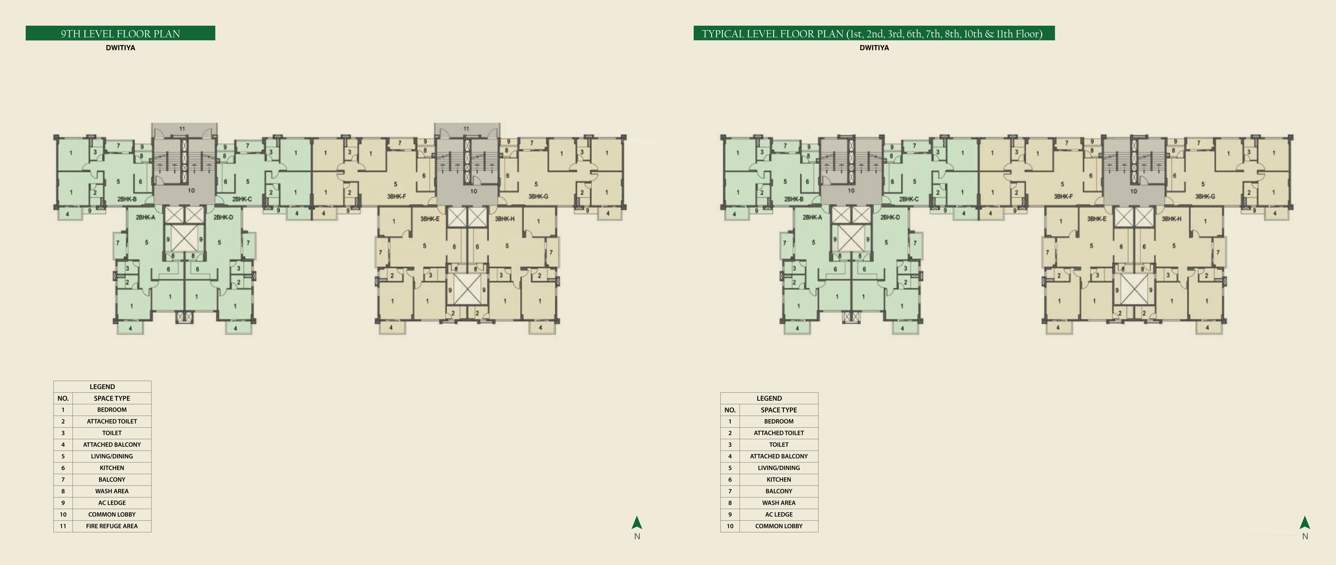 urvisha the condoville Dwitiya Cluster Plan 1st, 2nd, 3rd, 6th, 7th, 8th,9th, 10th And 11th Floor