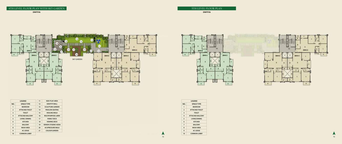 urvisha the condoville Dwitiya Cluster Plan For 4th And 5thFloor