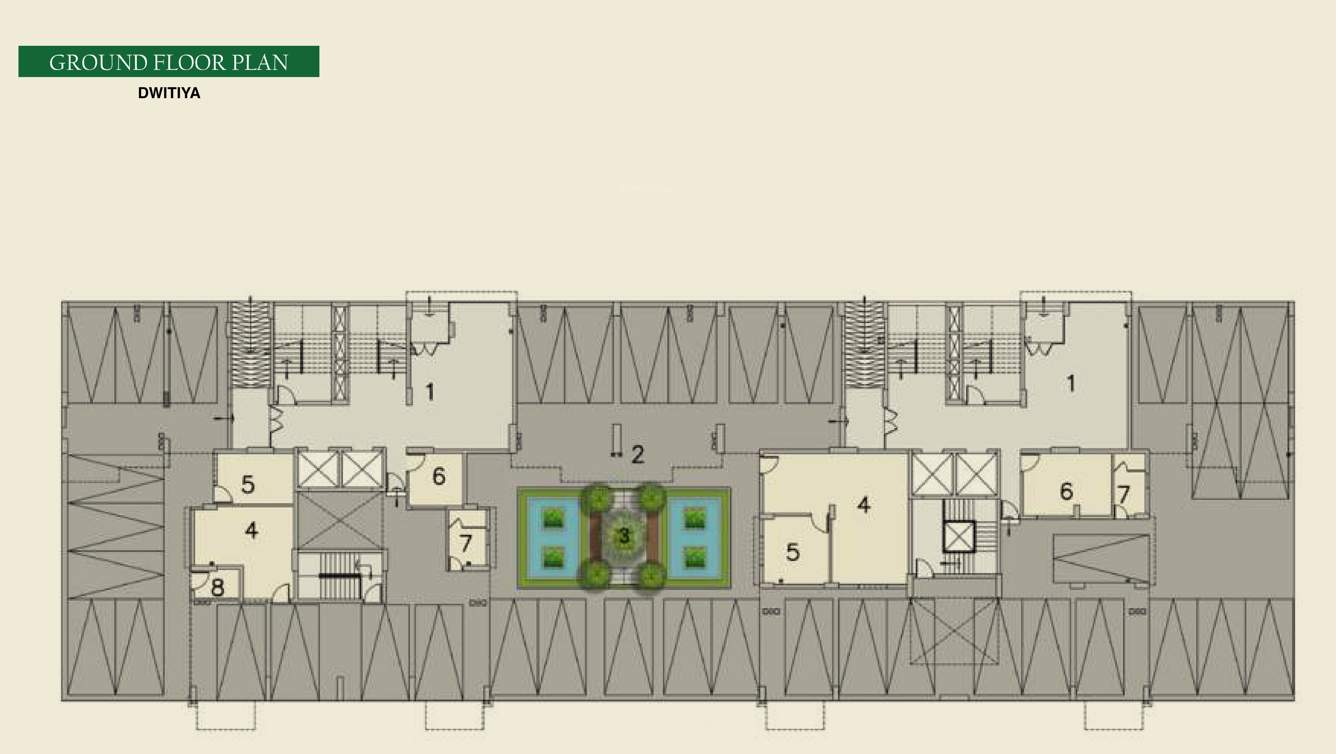 urvisha the condoville Dwitiya Cluster Plan For Ground Floor
