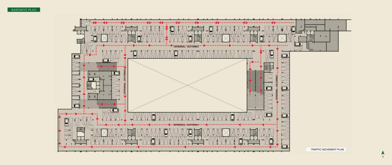 urvisha the condoville Dwitiya, Triitya And Chaturthi Cluster Plan For Basement Floor